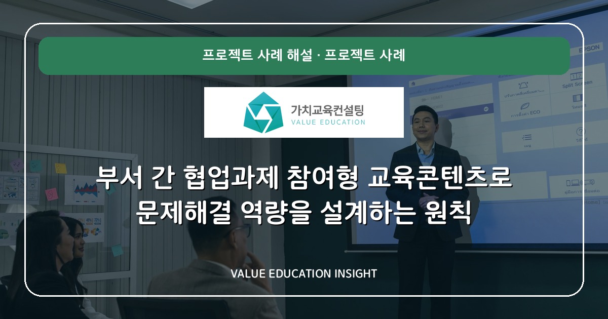 부서 간 협업과제 참여형 교육콘텐츠로 문제해결 역량을 설계하는 원칙