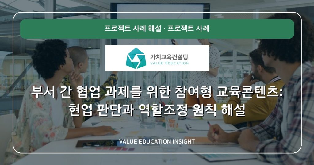 부서 간 협업 과제를 위한 참여형 교육콘텐츠: 현업 판단과 역할조정 원칙 해설