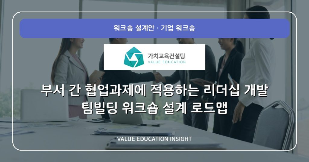 부서 간 협업과제에 적용하는 리더십 개발 팀빌딩 워크숍 설계 로드맵