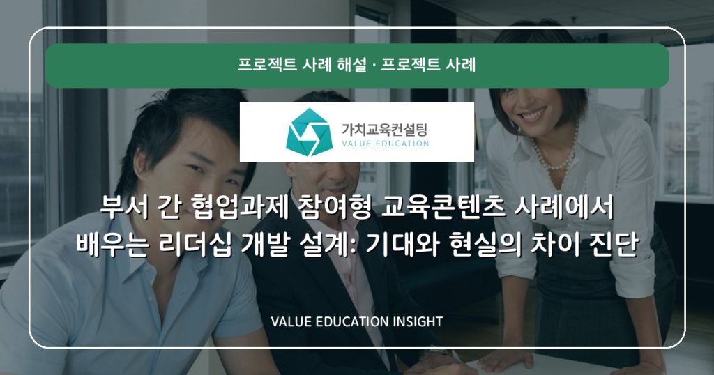 부서 간 협업과제 참여형 교육콘텐츠 사례에서 배우는 리더십 개발 설계: 기대와 현실의 차이 진단