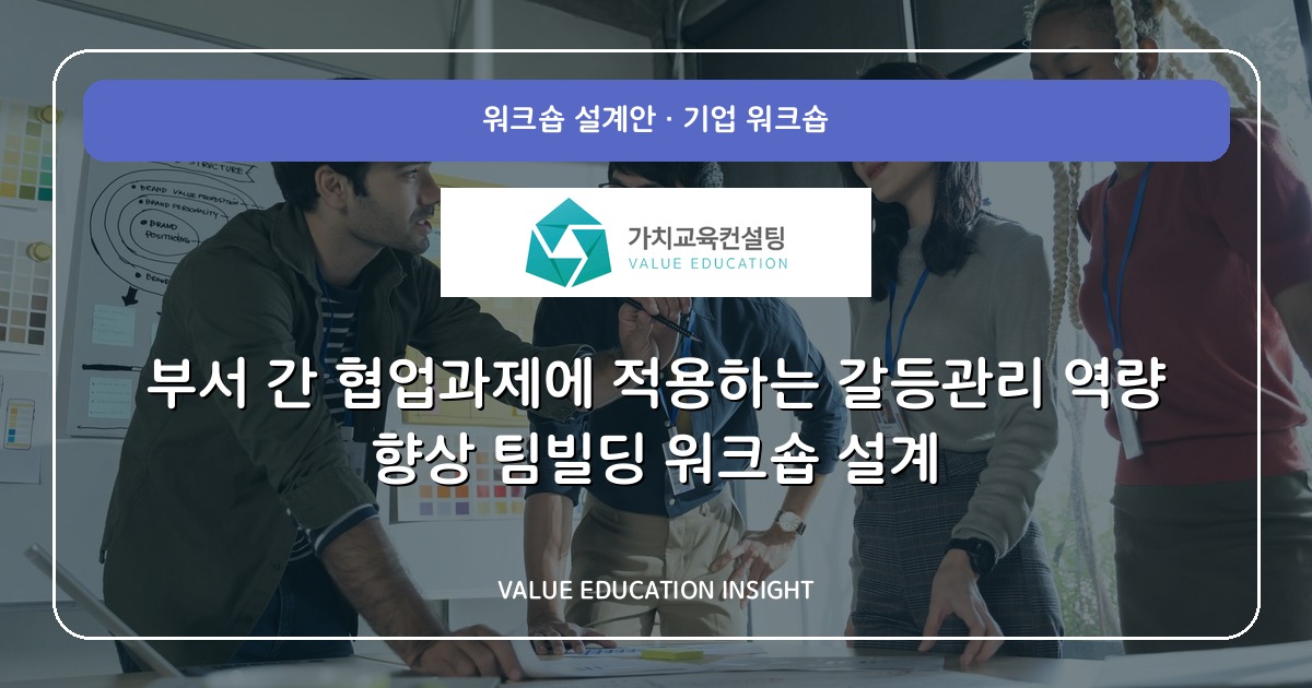 부서 간 협업과제에 적용하는 갈등관리 역량 향상 팀빌딩 워크숍 설계