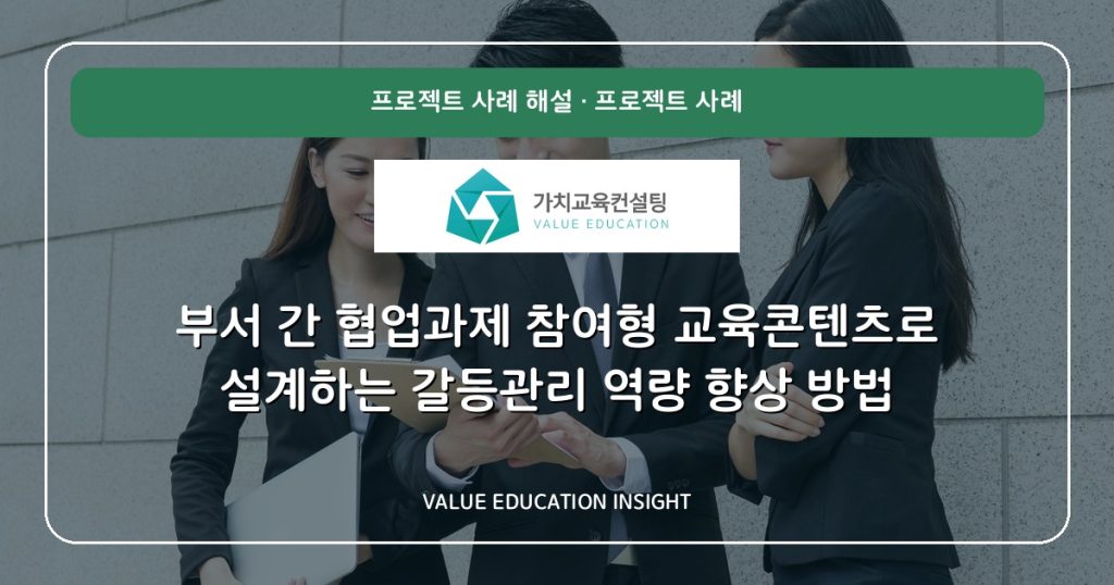 부서 간 협업과제 참여형 교육콘텐츠로 설계하는 갈등관리 역량 향상 방법