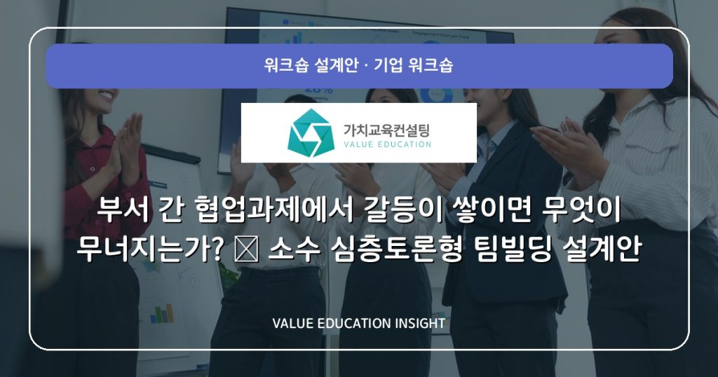 부서 간 협업과제에서 갈등이 쌓이면 무엇이 무너지는가? — 소수 심층토론형 팀빌딩 설계안