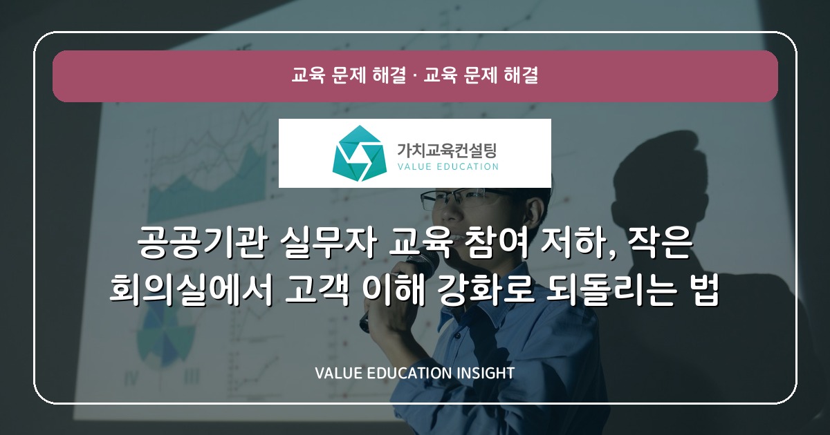 공공기관 실무자 교육 참여 저하, 작은 회의실에서 고객 이해 강화로 되돌리는 법