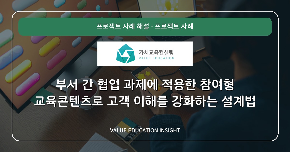 부서 간 협업 과제에 적용한 참여형 교육콘텐츠로 고객 이해를 강화하는 설계법