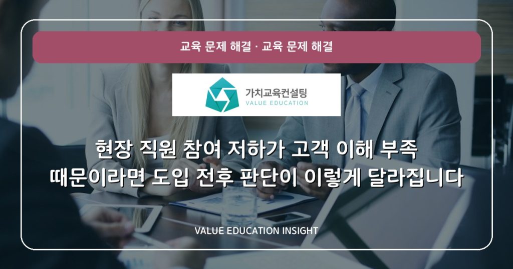 현장 직원 참여 저하가 고객 이해 부족 때문이라면 도입 전후 판단이 이렇게 달라집니다