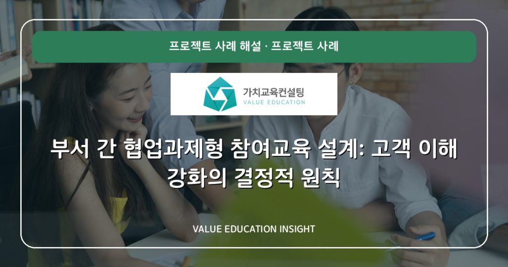 부서 간 협업과제형 참여교육 설계: 고객 이해 강화의 결정적 원칙