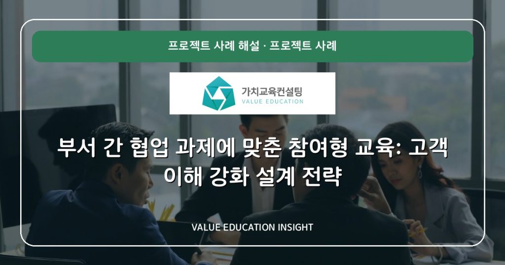 부서 간 협업 과제에 맞춘 참여형 교육: 고객 이해 강화 설계 전략