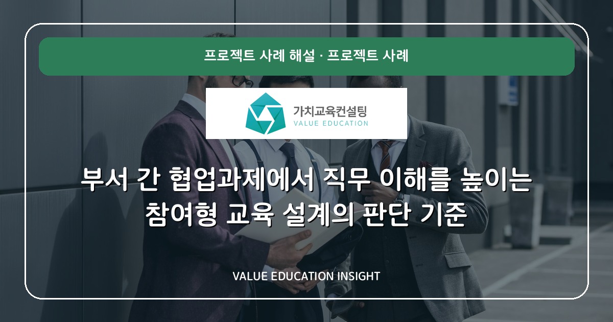부서 간 협업과제에서 직무 이해를 높이는 참여형 교육 설계의 판단 기준