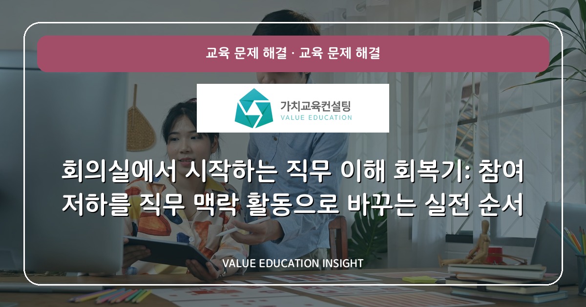 회의실에서 시작하는 직무 이해 회복기: 참여 저하를 직무 맥락 활동으로 바꾸는 실전 순서