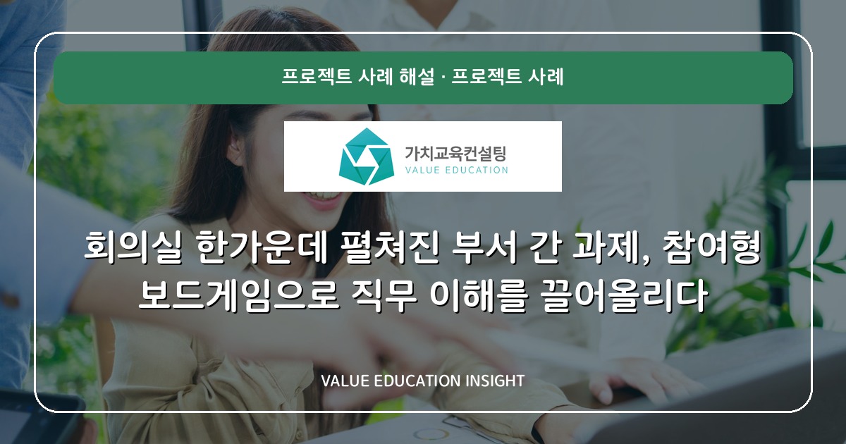 회의실 한가운데 펼쳐진 부서 간 과제, 참여형 보드게임으로 직무 이해를 끌어올리다