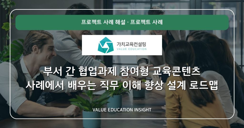 부서 간 협업과제 참여형 교육콘텐츠 사례에서 배우는 직무 이해 향상 설계 로드맵