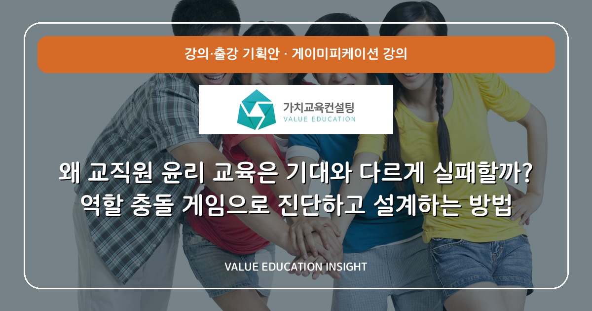 왜 교직원 윤리 교육은 기대와 다르게 실패할까? 역할 충돌 게임으로 진단하고 설계하는 방법