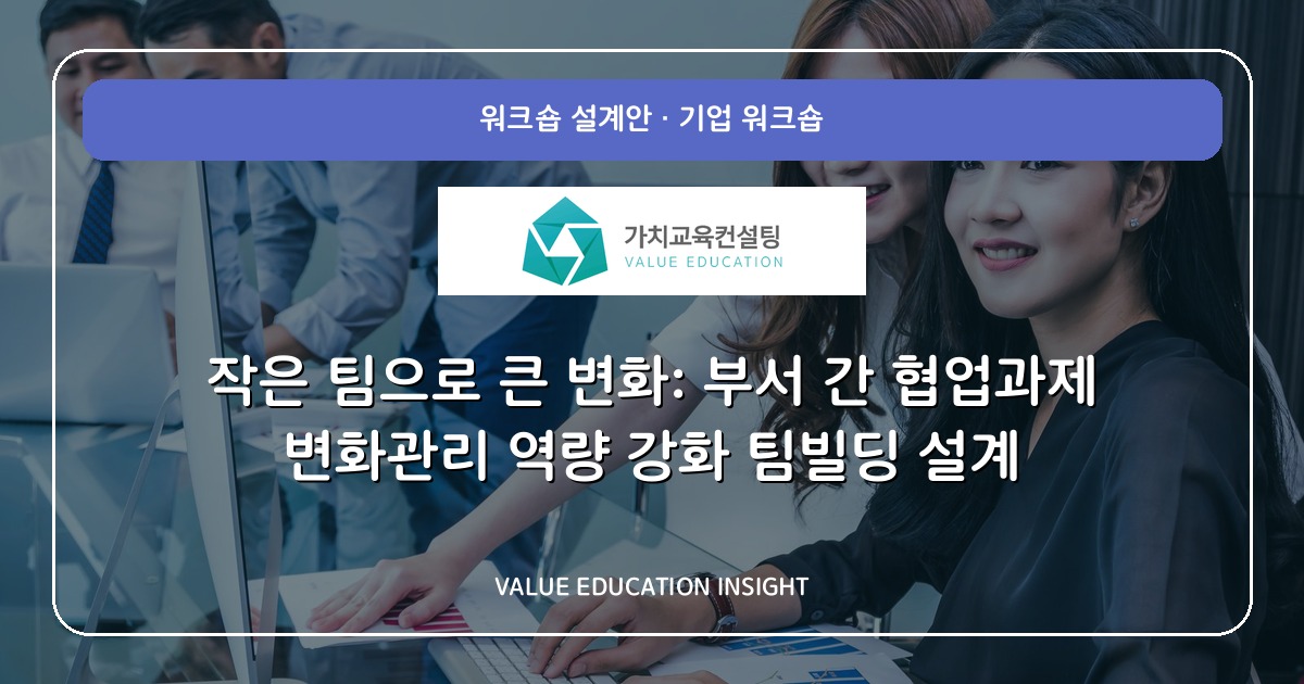 작은 팀으로 큰 변화: 부서 간 협업과제 변화관리 역량 강화 팀빌딩 설계