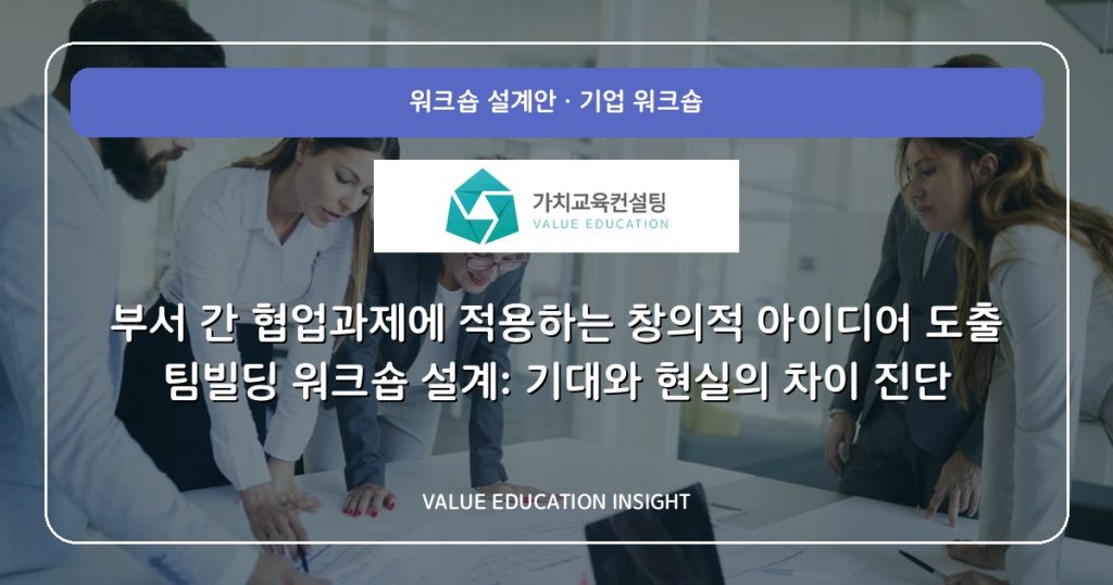 부서 간 협업과제에 적용하는 창의적 아이디어 도출 팀빌딩 워크숍 설계: 기대와 현실의 차이 진단