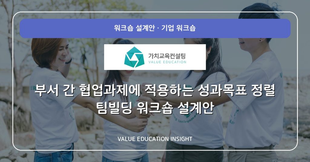 부서 간 협업과제에 적용하는 성과목표 정렬 팀빌딩 워크숍 설계안