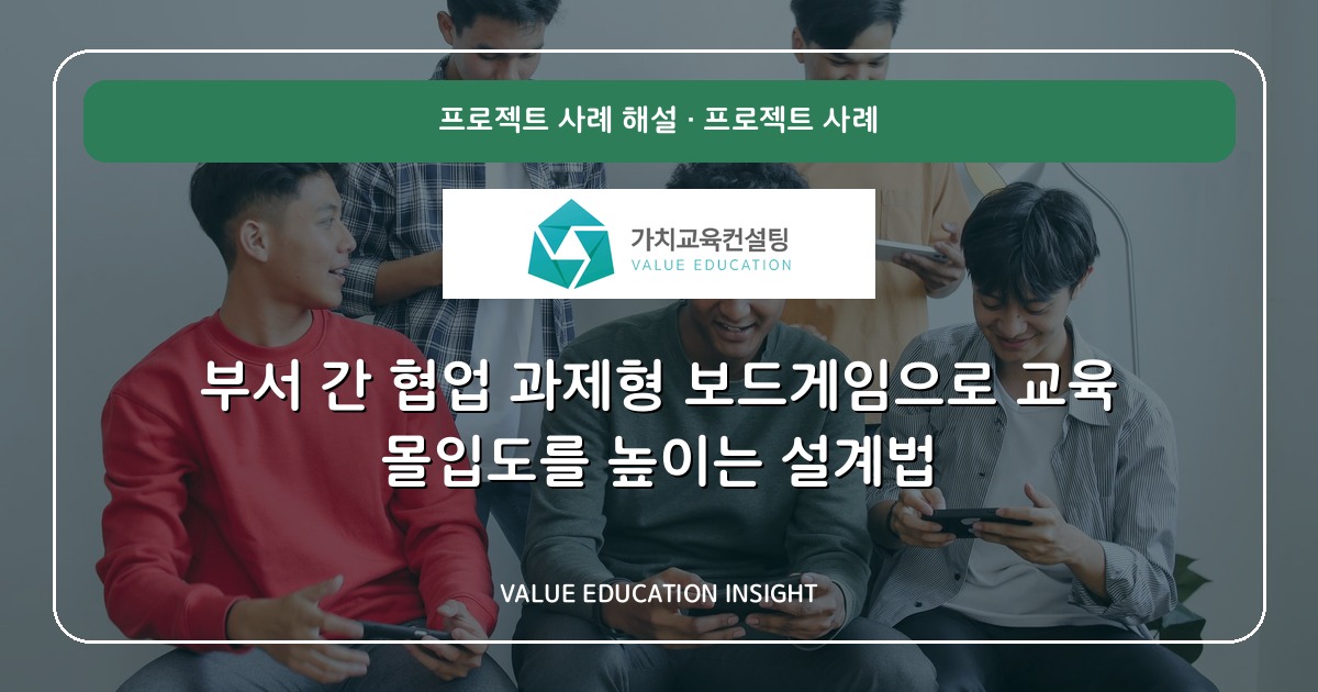부서 간 협업 과제형 보드게임으로 교육 몰입도를 높이는 설계법
