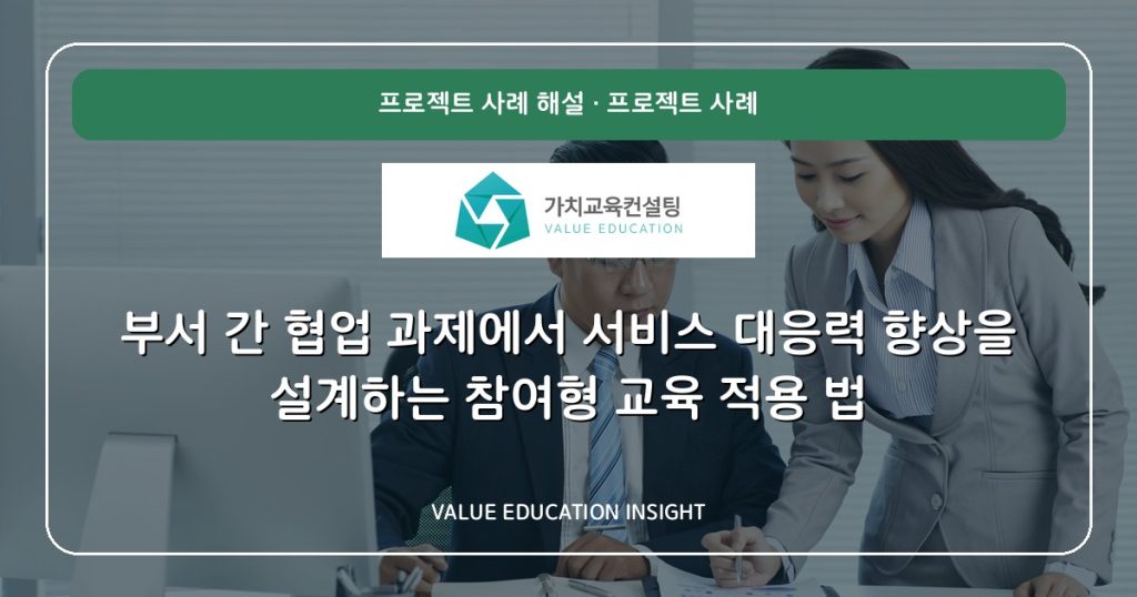 부서 간 협업 과제에서 서비스 대응력 향상을 설계하는 참여형 교육 적용 법
